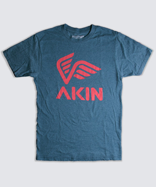 T-Shirt - Blue with Red Logo