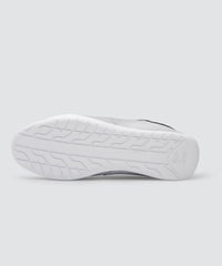 Bottom view of grey AKIN driving shoe for car enthusiasts.